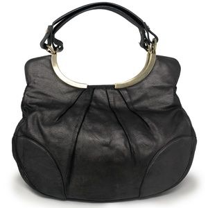 RARE Christian Louboutin Beyou Metal Grey Hobo Bag
